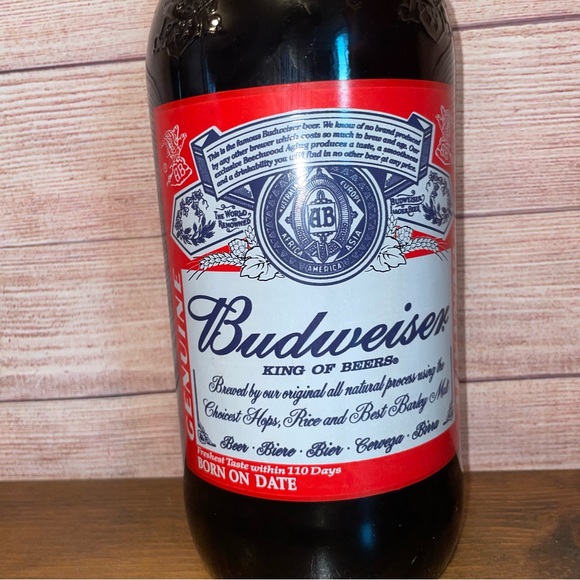Budweiser Oversize Bottle - Giant Glass Bottle 14.5 in -Coin Bank Collectible - Picture 4 of 11